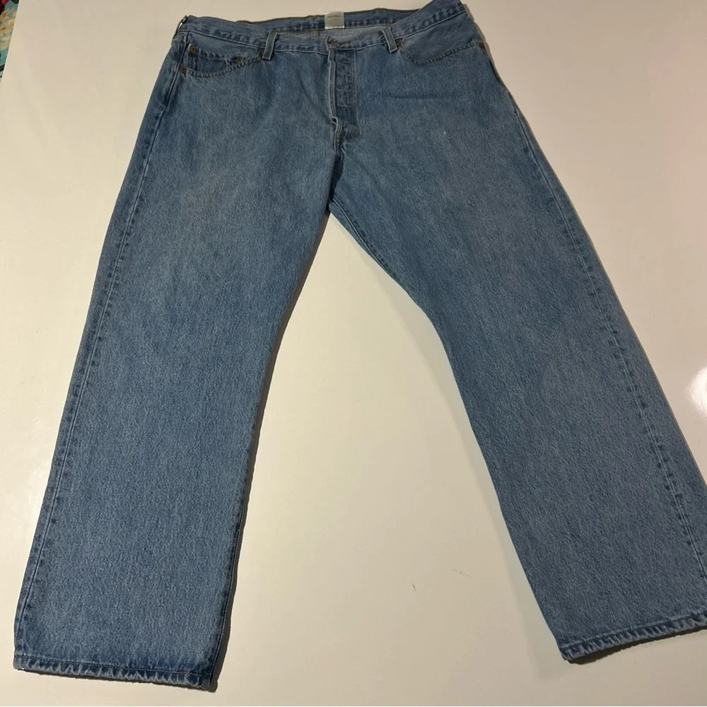 Levi’s 501 Blue Jeans Men’s 40 Cotton Outdoors Button Fly Y2K Retro Tear Off Tag